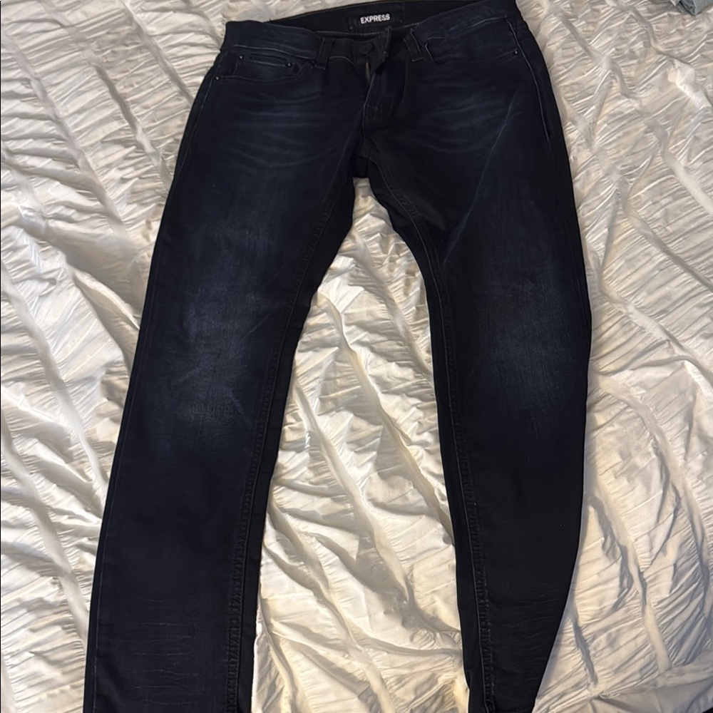 Express Midnight Blue Denim 31x30 Skinny Jeans
